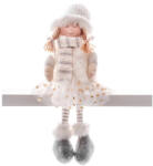 MagicHome MagicHome karácsonyi dekoráció, kislány pöttyös szoknyában, 33 cm