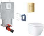 GROHE Uniset - Set pentru montare încastrată, toaletă, capac Softclose, clapetă Skate Cosmopolitan și set pentru tablete, Triple Vortex, Cool Sunrise SANI15BB4125 (SANI15BB4125)