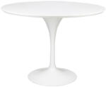King Home Tulip Premium Kerek Étkezőasztal MDF Fehér Fényes (GT-09R-100)