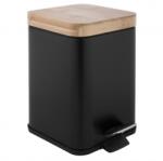 DuraHome Loreto 43945, 3 l, szögletes, bambusz fedéllel, fekete