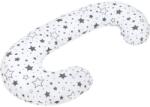 New Baby Univerzális C alakú szoptatós párna - szürke csillagok