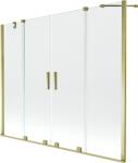 Mexen Velar Duo Kádparaván 2 részes csúszó 180 x 150 cm, átlátszó nano, arany - 896-180-000-02-50 Kádparaván (5905315221964)