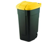 Keter Görgös szelektív szemetes Fekete|Sárga 110L (214128)