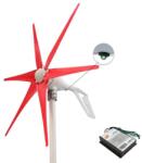  Szélturbina generátor készlet, 400W teljesítményű kimenet, PWM vezérlő, 24 V -os, 6 piros pengék, 400W