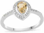  Ezüst Gyűrű Citrinnel és Fehér Topázzal, ROS343/57