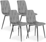 ModernHOME - Szürke Bársony Étkezőszék - 4 db (MC47-1 GRAY)