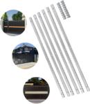  Tolóajtós fogasléc készlet, 19, 68 láb teljes hossz, 0, 47 hüvelyk vastag, szabványos fogszélesség, kiváló minőségű anyag, kompatibilis a legtöbb motorral