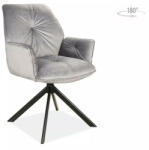 SIGNAL MEBLE Boogie II Velvet Forgó Bársony Szék Szürke Karfás (SIG-BOOGIEIIVCSZ)