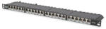 ASSMANN CAT6 HD Patch Panel - 24 Port, 19" , 0.5U, Árnyékolt, Fekete