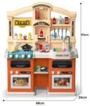 WePro Store Gyerekkonyha valódi fényekkel és hangokkal, narancssárga, 3+ év