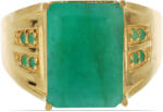  Brazíliai Smaragd Gyűrű - Aranyozott Ezüst - 7.87 Karát