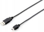 Equip 128521 Usb kábel 1, 8 m Usb 2.0 Usb A Mini-USB B Fekete (128521)