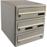  Moduláris Rozsdamentes Acél Postaláda - 7 rekeszes