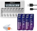 Palo aa li-ion újratölthető akkumulátor, 8db 1 töltővel, USB-töltés tartalmazza, 12db 1 töltővel, 1, 5 V -os