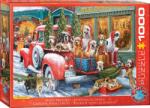 EUROGRAPHICS Puzzle Eurographics de 1000 de bucăți - Câini într-un camion (60005993) Puzzle