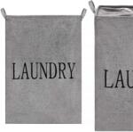 Springos Textil Ruháskosár - 81L - Szürke (HA0112)