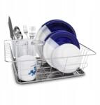 Relaxdays Edényszárító evőeszköztartóval, L, RD9096 (10019096)