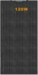  120 wattos napelem, 24% cella hatékonyság, könnyű kialakítás, Fekete napelem