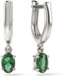 Atcom Jewelry ATCOM Smaragdzöld Kristály Ezüst Fülbevaló - 42-es Modell