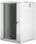 Lanberg 18U 19" fali rack szekrény 600x600mm szürke (WF01-6618-10S) (WF01-6618-10S) (WF01-6618-10S)