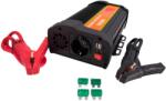 AutoREY Autós tápfeszültség inverter 1000w, 12V - 220V/240V, 2 USB gyorstöltéssel és 1 EU aljzat, DC-AC konverzió akkumulátorral, hűtőventilátor, AutoREY®