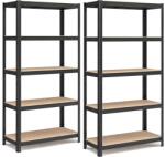 Timeless Tools Acél Polcrendszer - 5 szintes, 2 darabos, Fekete