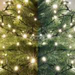 Somogyi Elektronic LED205WWWH LED-es dual color fényfüzér, kül- és beltéri kivitel, 200 db melegfehér/hidegfehér LED, 14 m füzérhossz