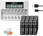 Palo 1, 5 V AAA újratölthető akkumulátorkészlet, LCD kijelző töltő, nagy kapacitású 900mwh, 16aaa 1 töltő