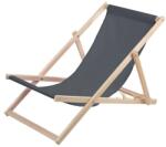  Woodok 4 db szürke bükkfa napozóágy, állítható háttámlával (ANN-CEN-88068)