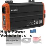  Tiszta szinuszos inverter, 5000 W csúcsteljesítmény, intelligens vezérlés, 2500 W-24 V