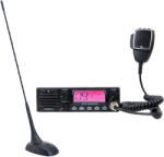 PNI CB rádióállomás TTi TCB-900 EVO, DSS, 4W, 12-24V, CB antennával PNI Extra 48, 45cm, mellékelt mágnessel