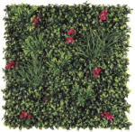  Vertical Villa műanyag zöldfal piros virágokkal (100x100 cm)