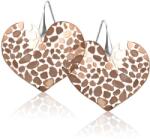  Ezüst Szív Fülbevaló - Ródium Bevonat - Szemcsés