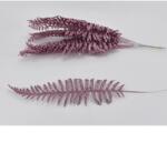  Páfrány levél csillámos rózsaszín 1db