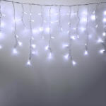 Somogyi Elektronic KSFW200WH Sorolható Jégcsap Fényfüggöny, 200 LED, Fehér Vezeték, Kültéri