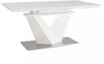 SIGNAL MEBLE Alaras III - Kinyitható Étkezőasztal - Fehér - 160(220)x90 cm (ALARAS3BB160)
