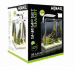 AQUAEL Shrimp Set Smart Day& Nnight 19 white | Nano akvárium (fehér) garnélarákoknak és kisebb halaknak - 25x25x30 cm