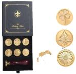  Viaszbélyegzőkészlet, retro dizájn, barkács tömítő kézműves készlet, 7Seals ajándékdoboz set6
