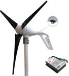  Szélturbina generátor készlet, 400W teljesítményű kimenet, PWM vezérlő, 24 V -os, 3 fekete penge, 400W