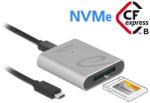 Delock USB Type-C kártyaolvasó alumínium keretben CFexpress memória kártyákhoz (91751) - pepita