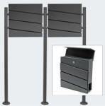  V16 Postaláda és állvány szett antracit 60507