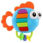 Teddies Дрънкалка/гризалка риба пиано пластмаса 14x14см на батерии със звук и светлина (00850760)