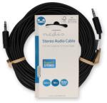 Nedis CAGL22000BK100 sztereo audio kábel, 3, 5 mm jack dugó - 3, 5 mm jack dugó, 10m (CAGL22000BK100)