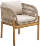 House Nordic Terracina étkezőszék, akác, bézs, ülőpárnával (7001190) - homelux