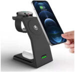 XPRO 3in1 QI mágneses gyorstöltőállomás 15W fekete (x-127070)