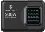 VIKING Încărcător USB GaN Viking 200W PD PRO/adaptor de rețea/Ieșire: 3xUSB-C, 2xUSB-A/Încărcare rapidă/ VCH200PD