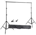  Háttérállványtámogató rendszer, fotózási stúdió háttérkészlet, táska, Új rugalmas, 2x2 méter