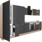 Leziter Yorki Konyhabútor - Sonoma Tölgy/Antracit - 370 cm (L370STAN-SUT-PSZ-AF)