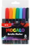M&G Marker acrilic M&G MOCALO, vârf de 1 mm (set de 8 culori)