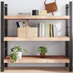  Kezeletlen tömör tölgyfa fali polc 120x60x(2-6) cm